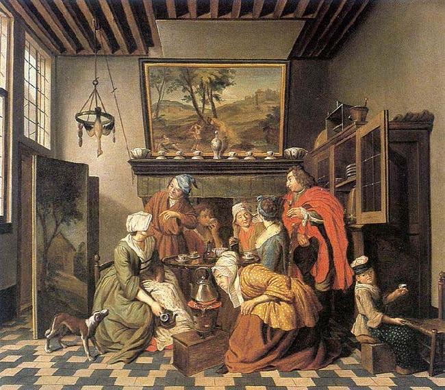 Jan Josef Horemans the Elder Tea Time France oil painting art